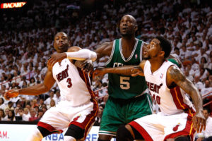Udonis Haslem Dwyane Wade Heat Celtics