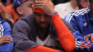 Carmelo Anthony triste